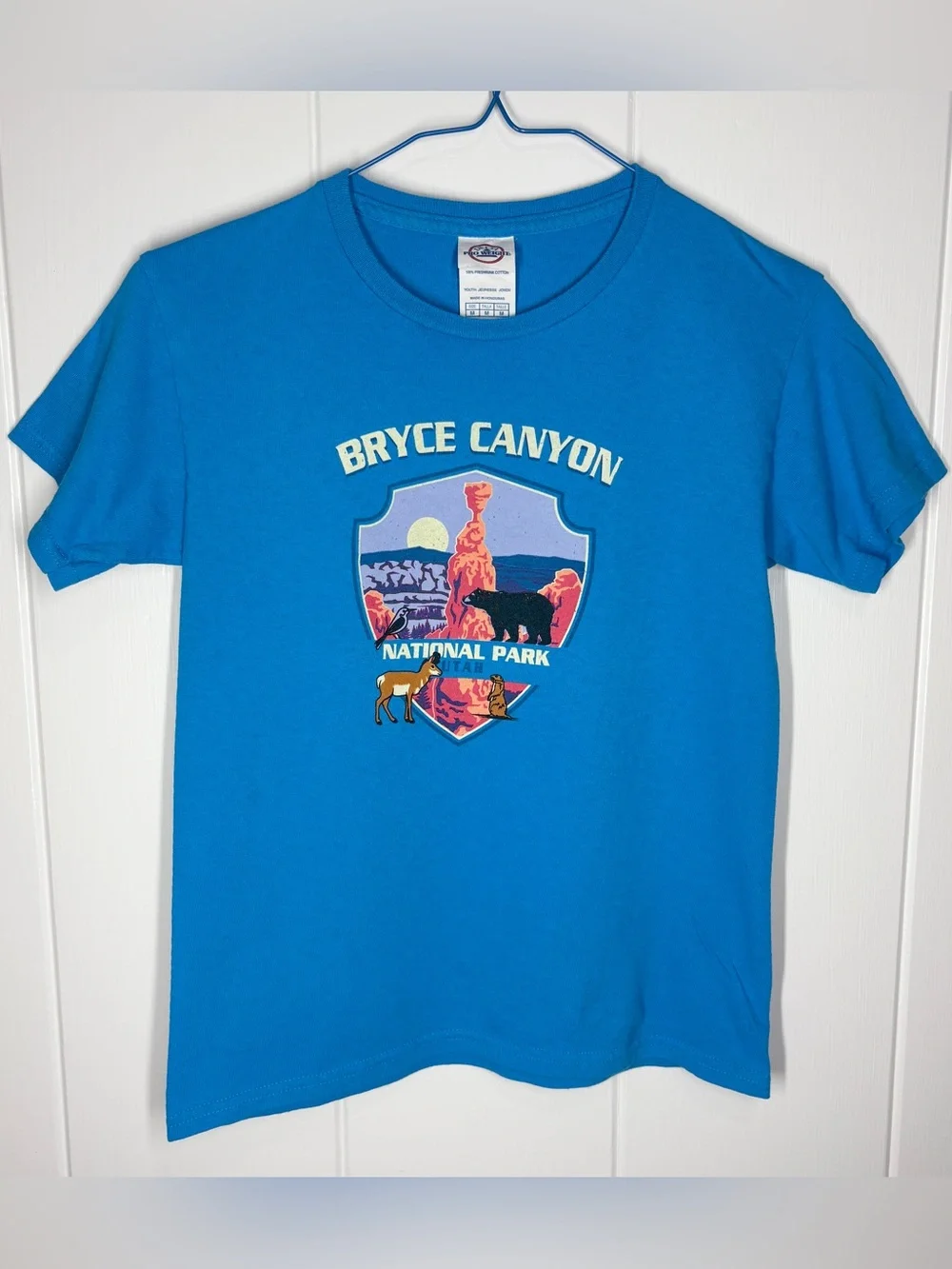 Bryce Canyon Kids Short Sleeve Tee Teal Blue Size Medium